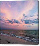 Sunset Afterglow On The Beach Canvas Print