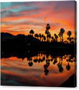 Sunset At Ironwood Cc, Palm Desert, California Canvas Print