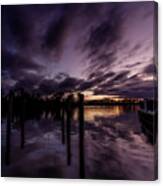 Sunset At The Dock Canvas Print