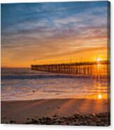 Sunset At The Pier Canvas Print