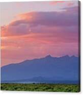 Sunset Behind Mount Blanca Canvas Print