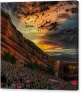 Sunset Concert At Red Rocks Amphitheater Canvas Print