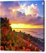 Sunset On Little Cayman Canvas Print