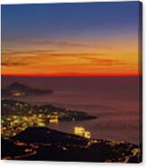 Sunset On Sorrento Coast 2 Canvas Print