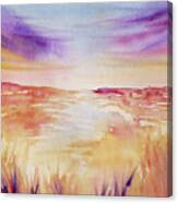 Sunset On The Marsh Canvas Print
