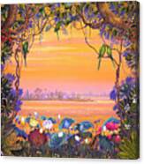 Sunset On Yamuna River Canvas Print