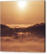 Sunset Over A Sea Of Clouds Canvas Print