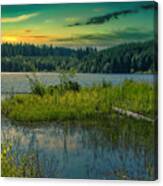 Sunset Over Allen Lake Canvas Print