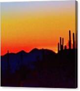 Sunset Over Tucson Arizona Canvas Print