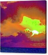 Sunset Sail Into The Abstract - Catamaran Canvas Print