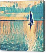 Sunset Sailing Canvas Print