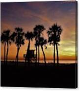 Sunset Silhouettes Canvas Print