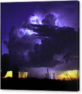 Sunset, Storm, And Stars Canvas Print