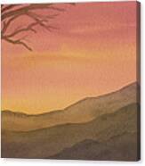 Sunset Tree Canvas Print