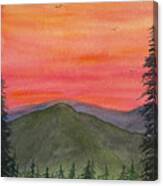 Sunset Trees Canvas Print