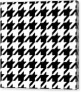 Super Large Traditional Black And White Houndstooth Pattern Canvas Print