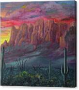Superstition Mountains Sunrise Canvas Print