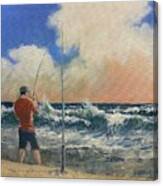 Surf Fishing Canvas Print