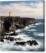 Svortuloft Lighthouse On The Westernmost Part Of The Snaefelsnes Peninsula, Iceland I Canvas Print