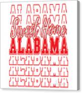 Sweet Home Alabama Fun Word Art V3 Canvas Print