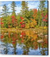 Swift River New Hampshire Kancamagus Highway Fall Foliage Canvas Print