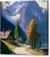 Swiss Alps In The Morning Canvas Print