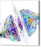 Synapse Receptor Art Colorful Blue Purple Gift Brain Nerve Cell Science Art Neuroscience Lovers Art Canvas Print