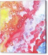 Synergy Of Crystal And Abstract Watercolor Decorative Art Viii Canvas Print