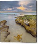 Tabletop Tide Pools And Clouds Canvas Print