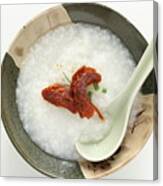 Taiwanese Food, Beef Jerky And Rice Porridge Canvas Print