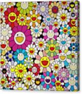 Takashi Murakami Flowers Happy Smile Flower Posters Canvas Print
