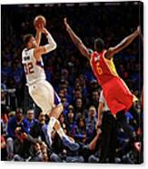 Terrence Jones And Blake Griffin Canvas Print