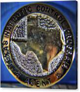 Texas Narcotic Control Program Badge 1980s Canvas Print