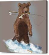 That Bear Took My Fly Rod Canvas Print