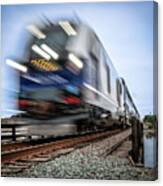 The Amtrak Pacific Surfliner Is On Time Canvas Print