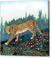 The Amur Leopard In The Woodlands Canvas Print