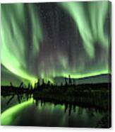 The Aurora Borealis Fills The Sky Canvas Print