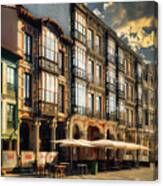 The Balconies Street Of Aviles Canvas Print
