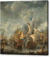 The Battle Of Ter Heijde - Jan Abrahamsz Beerstraaten Canvas Print