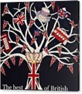 The Best Of British With Words Canvas Print