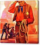 ''the Boy From Oklahoma'', 1954, Movie Poster Painting By Luigi Martinati Canvas Print