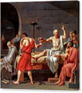 The Death Of Socrates By Jacques Louis David Canvas Print