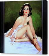The Elegant Beauty Of Annette By Gil Elvgren Vintage Illustration Xzendor7 Art Reproductions Canvas Print