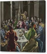 The Feast In The House Of Simon. El Greco -domenikos Theotokopoulos-, Greek, Active In Spain, 154... Canvas Print