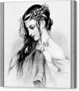 The Flower Girl Old Masters Fine Art Illustration Canvas Print