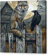 The Fox And The Raven Canvas Print