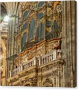 The Giant Pipe Organ Of The Salamanca Cathedral Canvas Print