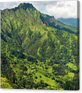 The Green Mountains Of Kauai Canvas Print