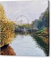 The London Eye From St James Park London Uk Canvas Print