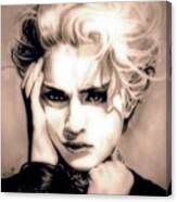 The Material Girl - Madonna - Sepia Edition Canvas Print